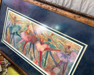 Art work by artist Barbara Wood “The Ensemble” signed and numbered Seriolithograph