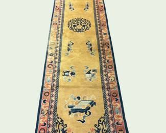 Original Antique rug from China 100% wool 12 ft long