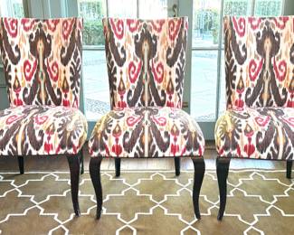 Baker Ikat Dining Chairs