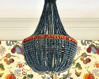 Marjorie Skouras fabulous blue lapis and coral Empire chandelier