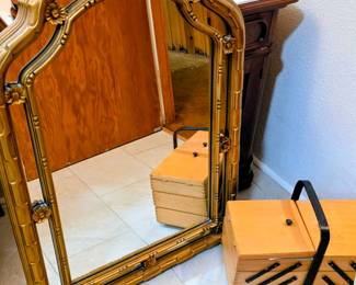 Wooden framed mirror
