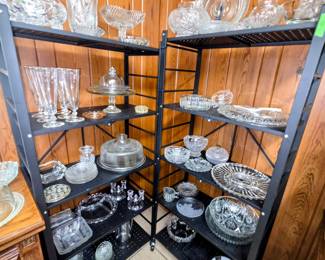 Large glass and crystal collection