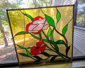 Stained glass panel - all created by homeowner
