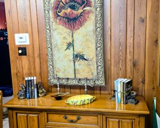 Buffet and wall tapestry