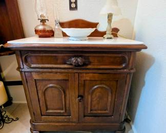Marble top wash stand