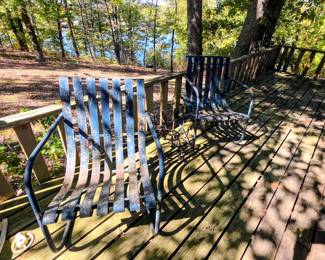 Metal lawn chairs - 2