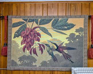 One of two wall tapestries
