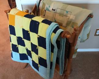 Quilts and rack