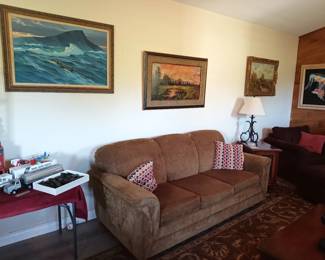 Lazyboy sofa and original art
