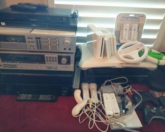 Nintendo Wii, games, stereo electronics