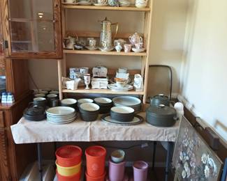 Vintage tupperware, Denby china and other old china