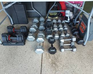 'Free weights'. Sold by the pound.