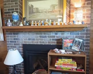 Old board games and decor