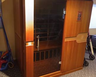 Infrared sauna. Comes apart in 5 easy steps. Really. I promise. :)