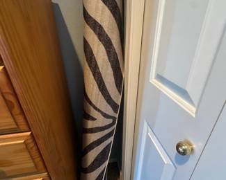 Zebra print rug