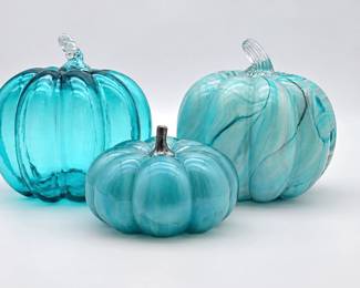 Glass pumpkins for fall