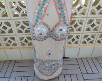Mosaic bikini themed planter
