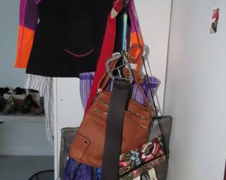 Purses and back packs.