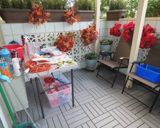 Patio furniture, fake Poinsettas, plastics and more.
