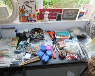 Craft and beading supplies.