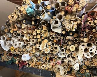 Tons of nice fabric. Lightweight upholstery and various textiles