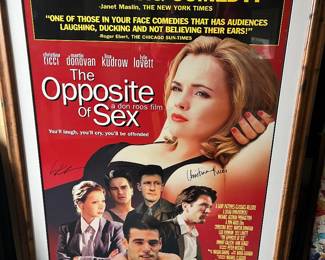 Christina Ricci and Lisa Kudrow autographed poster