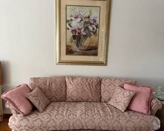 Blush pink sofa