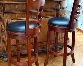 Pair of swivel seat bar stools