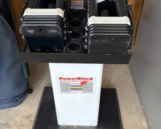 Power Block and dumbbell weights