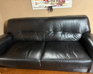 Gorgeous Black Leather Sofa