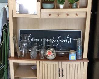 Wood Hutch Cabinet