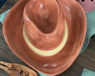 Cowboy Hat chip & dip Bowl