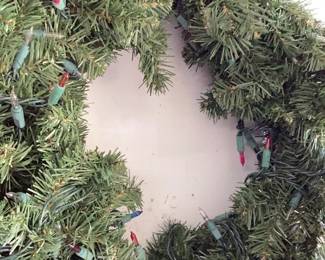Artificial Christmas Wreath with Lights