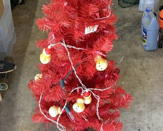 Red Artificial Christmas Tree