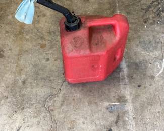 Red Plastic Fuel Gas Can