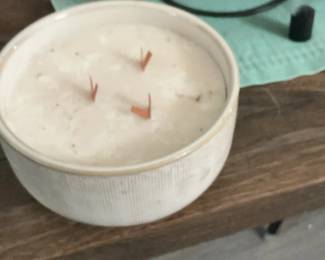 Three-Wick Ceramic Bowl Candle