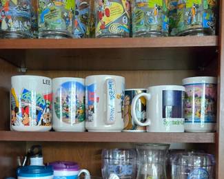 Vintage Disney glasses and mugs