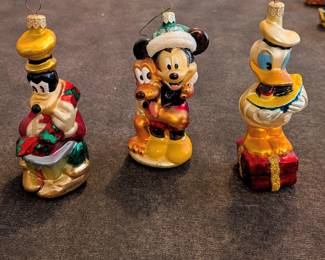 Vintage Disney Glass Ornaments