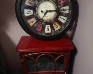 Clock Portable Fireplace