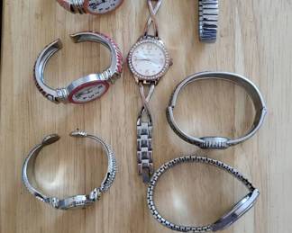 Lot 225: Collection of Women's Wristwatches and Watch Bands