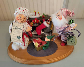 Lot 70: Analee: Christmas Morning Mr & Mrs Santa Vignette