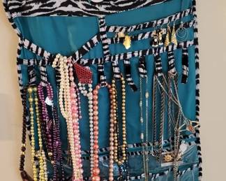 Lot 35: Assorted Costume Jewelery + Organizer