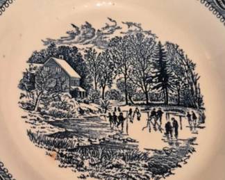 Lot 79: Currier & Ives: "Early Winter" China