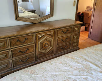 Lot 91: Wooden Dresser with Mirror
