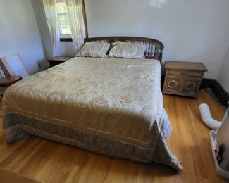 Lot 92: Wood King Size Headboard