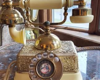 Lot 131: Vintage-style rotary dial telephone