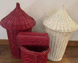 Vintage Wicker Laundry Baskets And More