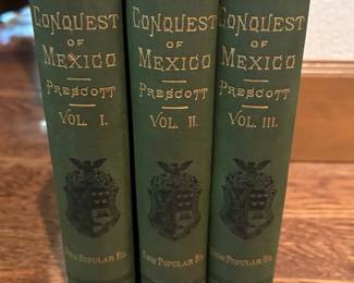 Antique Conquest of Mexico by William H Prescott 1873 Vol IIII