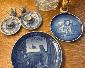 Royal Copenhagen Collector Plates Miniature Tea Set Waterford Music Trinket Box