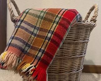 Hand Woven Wool Blanket Basket